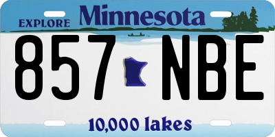 MN license plate 857NBE
