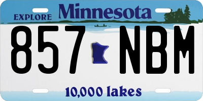 MN license plate 857NBM
