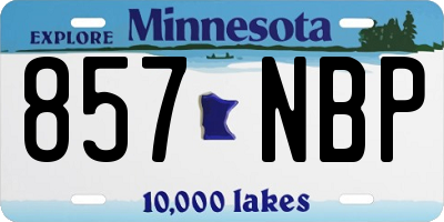 MN license plate 857NBP