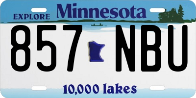 MN license plate 857NBU