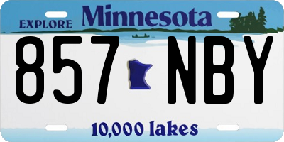 MN license plate 857NBY