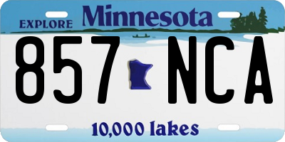 MN license plate 857NCA