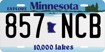 MN license plate 857NCB