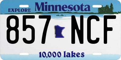 MN license plate 857NCF