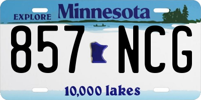 MN license plate 857NCG