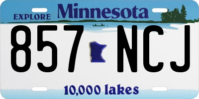 MN license plate 857NCJ