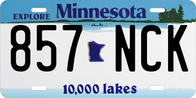 MN license plate 857NCK