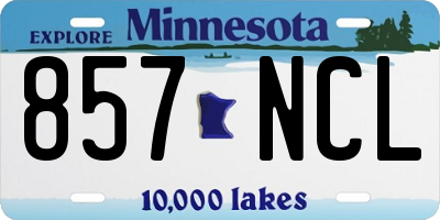 MN license plate 857NCL