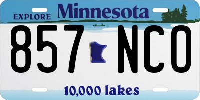MN license plate 857NCO