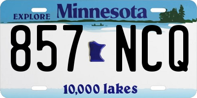 MN license plate 857NCQ