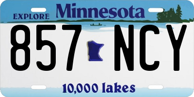 MN license plate 857NCY