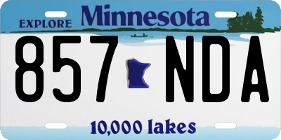 MN license plate 857NDA