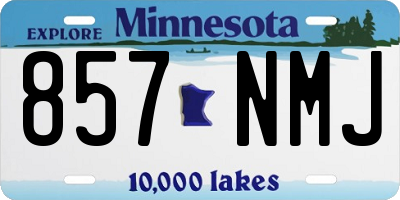 MN license plate 857NMJ