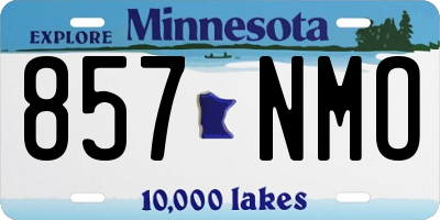 MN license plate 857NMO