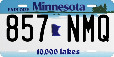 MN license plate 857NMQ