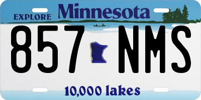 MN license plate 857NMS
