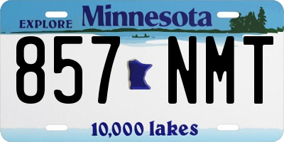 MN license plate 857NMT