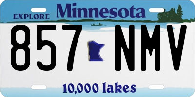MN license plate 857NMV