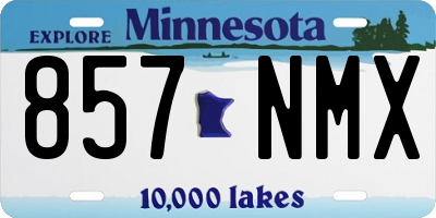MN license plate 857NMX