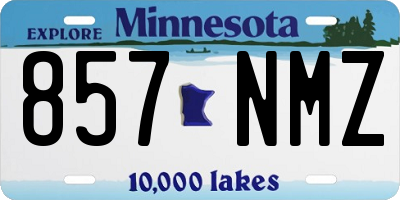MN license plate 857NMZ