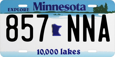 MN license plate 857NNA