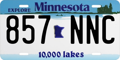 MN license plate 857NNC