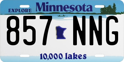 MN license plate 857NNG