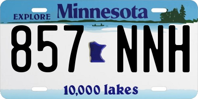 MN license plate 857NNH