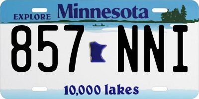 MN license plate 857NNI