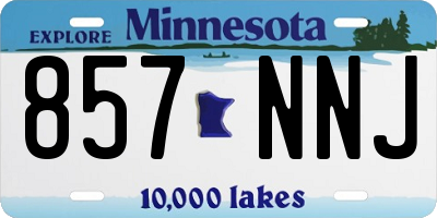 MN license plate 857NNJ