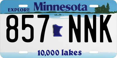 MN license plate 857NNK
