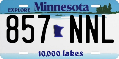 MN license plate 857NNL