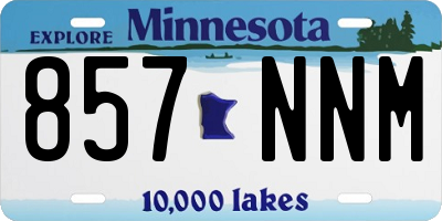 MN license plate 857NNM