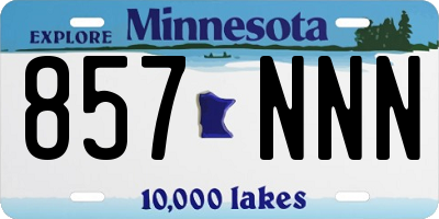 MN license plate 857NNN