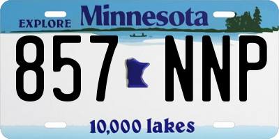 MN license plate 857NNP