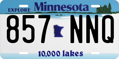 MN license plate 857NNQ