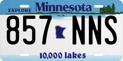 MN license plate 857NNS