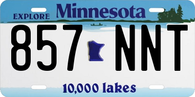 MN license plate 857NNT