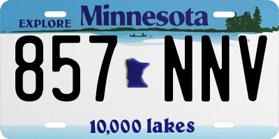 MN license plate 857NNV