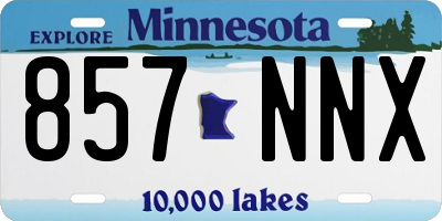 MN license plate 857NNX