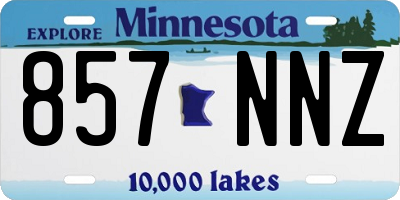 MN license plate 857NNZ
