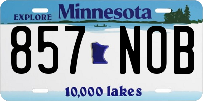 MN license plate 857NOB