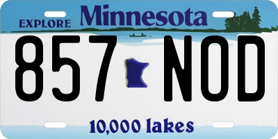 MN license plate 857NOD