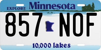 MN license plate 857NOF