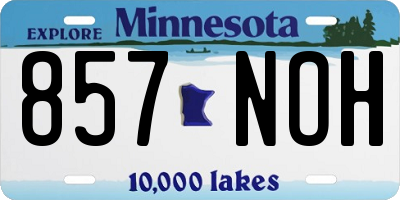 MN license plate 857NOH