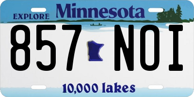 MN license plate 857NOI