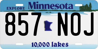 MN license plate 857NOJ