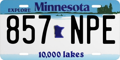 MN license plate 857NPE
