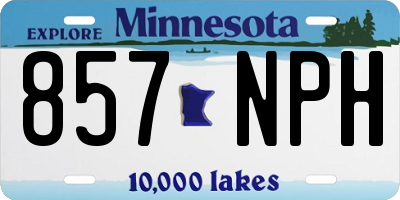 MN license plate 857NPH