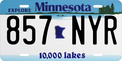 MN license plate 857NYR